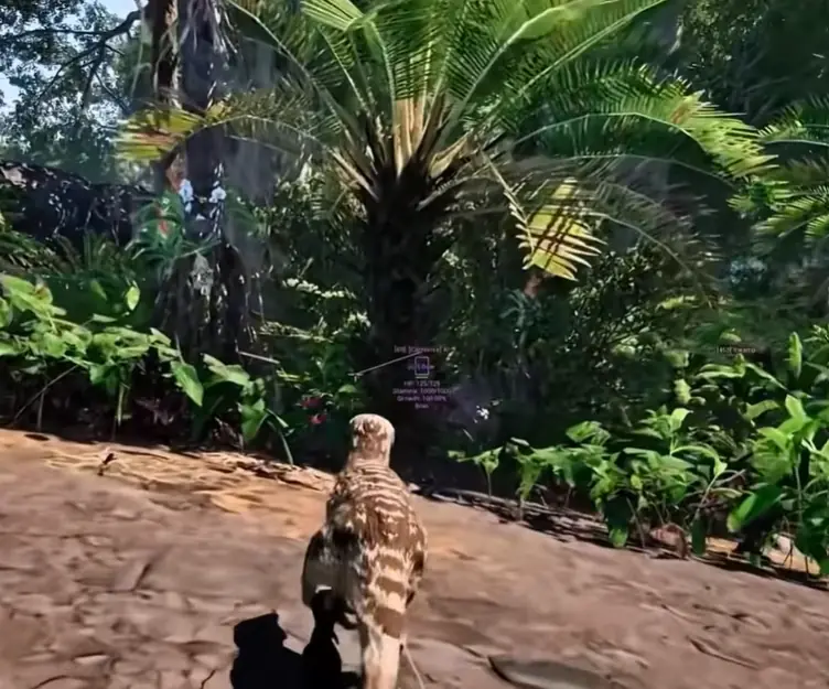 The Isle daylight ESP with player health and stamina overlays
